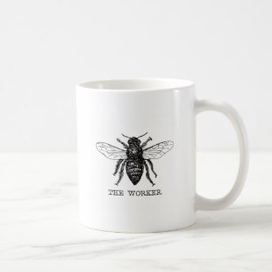 Mug Bourdon noir ouvrier abeille à miel