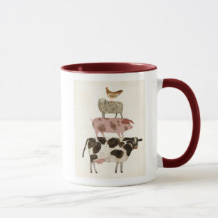 Mug Bourgeons de basse-cour - vache, porc, moutons, et