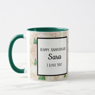 Mug Bours polaires de Noël mignons en forêt À feuillag