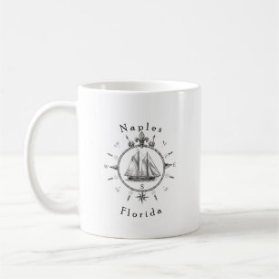 Mug Boussole de navigation de voile de Naples Floride 