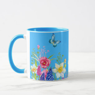 Mug Bouteille à café fleuri avec bible
