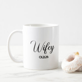 Mug Bouteille à café Mariage Wifey