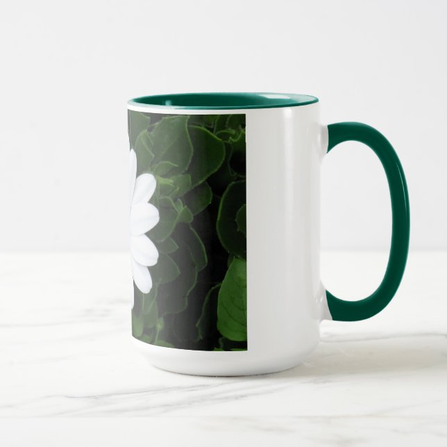 Mug Bouteille à fleurs blanches - choisissez style et  (Droite)
