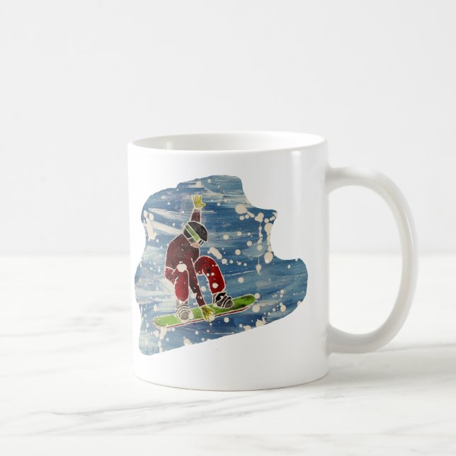 Mug Bouteille d'art de snowboard (Droite)