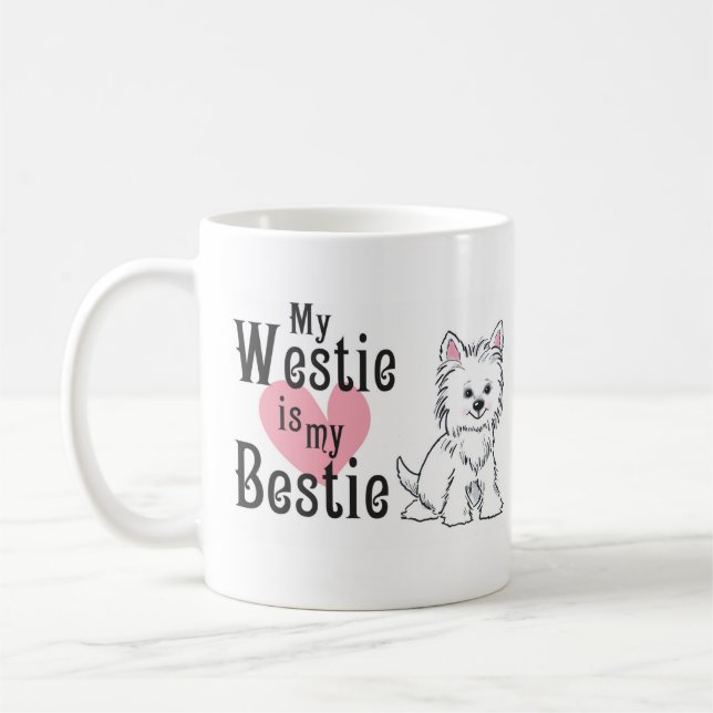 Mug Bouteille de café de terrier West Highland (Gauche)