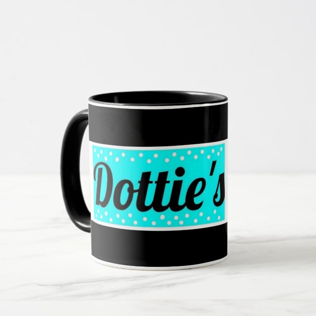 Mug Bouteille de café du logo de la Boutique Dottie (n (Devant gauche)