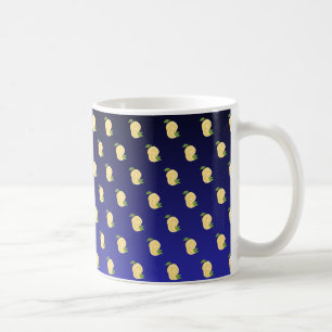 Mug Bouteille de citron juteuse sur dégradé bleu
