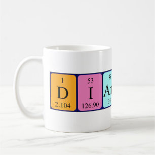 Mug Bouteille de nom de table périodique diamant