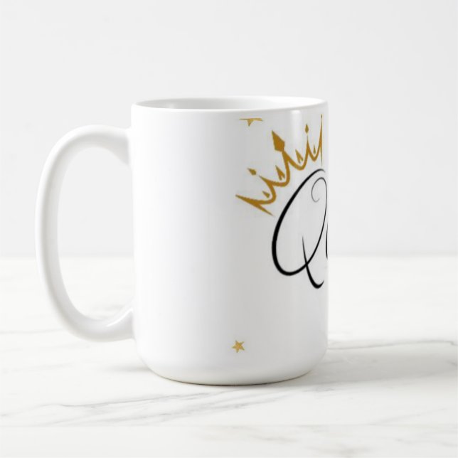 Mug Bouteille d'eau à typographie de la Reine Couronne (Gauche)