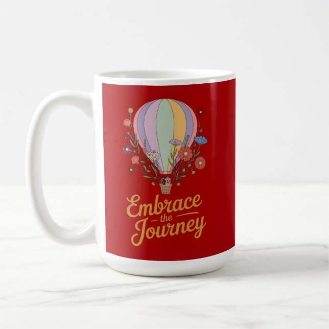 Mug Bouteille d'eau isolée motivationnelle  (Gauche)