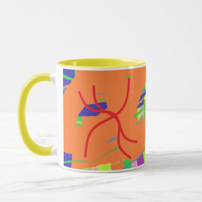 Mug Bouteille décorative avec logo orange (Gauche)