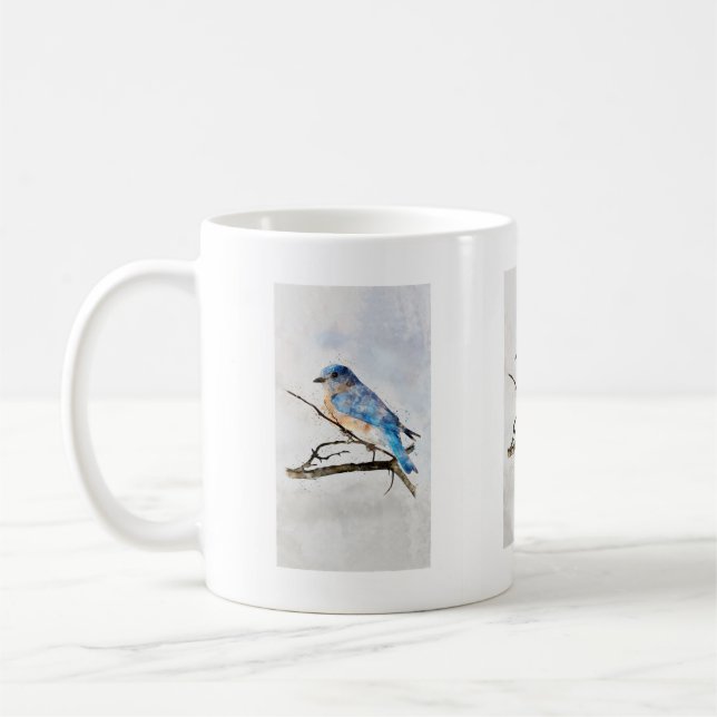Mug Bouteille d'oiseau bleu pour les amateurs de faune (Gauche)