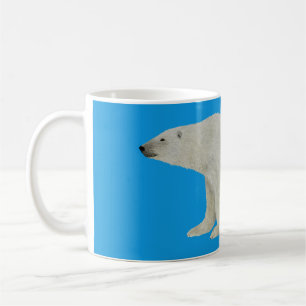 Mug Bouteille d'ours polaire sur Bleu