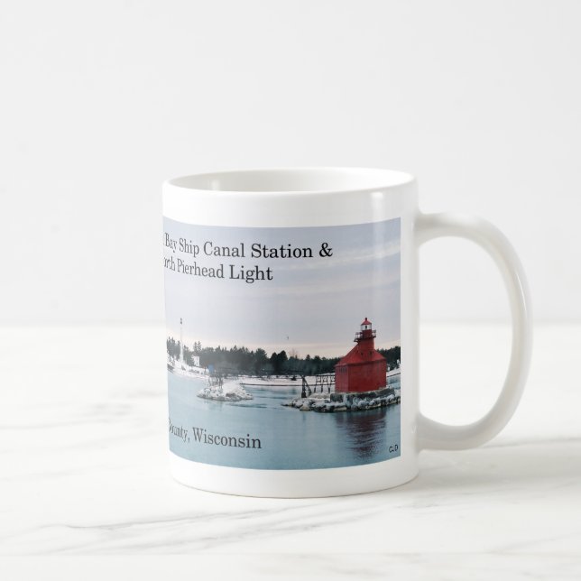 Mug Bouteille du canal de navigation de Sturgeon Bay (Droite)