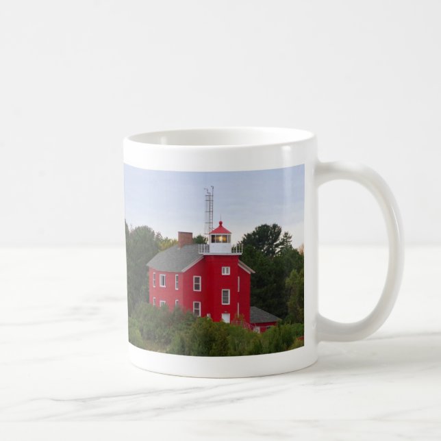 Mug Bouteille du phare de Marquette Harbour (Droite)