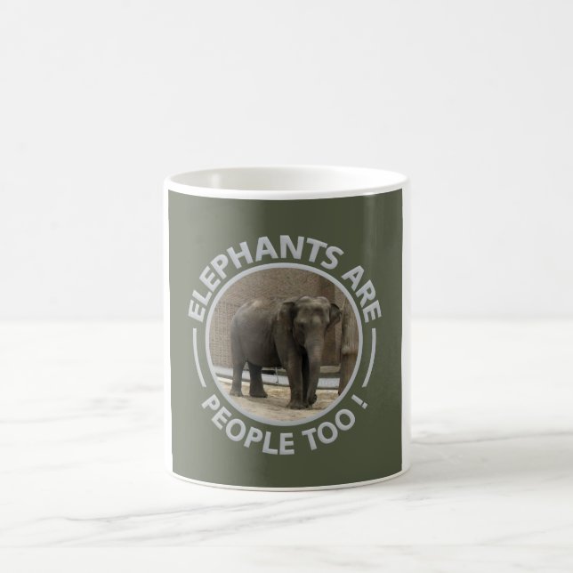 Mug Bouteille ELEPHANTS - choisir style & couleur (Centre)
