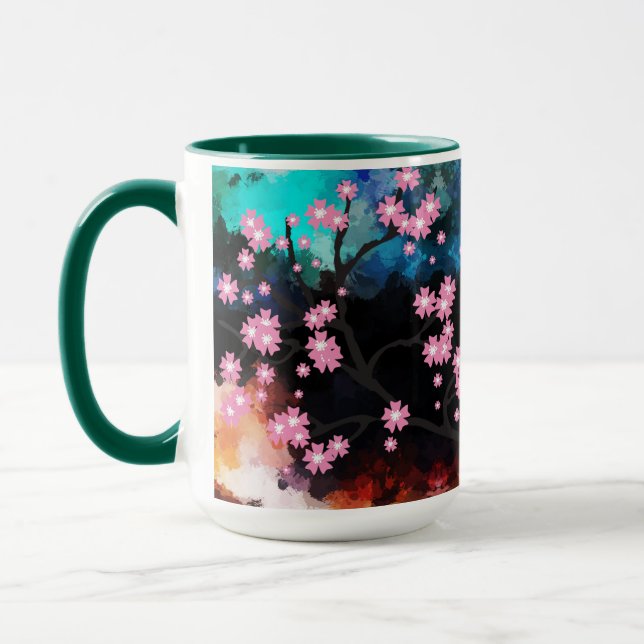 Mug Bouteille en fleurs de cerisiers (Gauche)