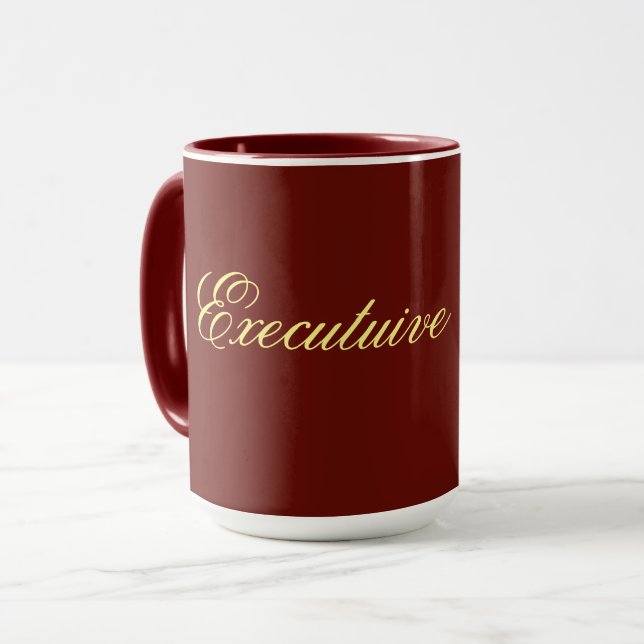 Mug Bouteille exécutive Couleur du vin (Devant gauche)