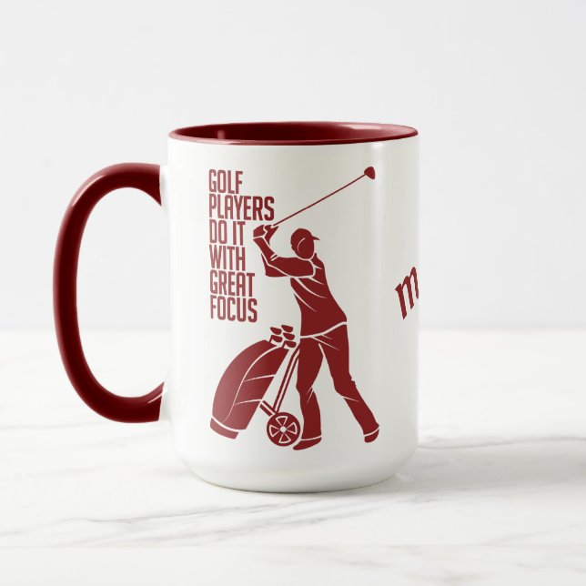Mug Bouteille GOLF PLAYER de nom personnalisé - choisi (Gauche)