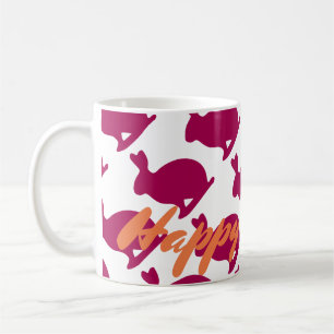 Mug Bouteille lapin de Pâques personnalisée Silhouette