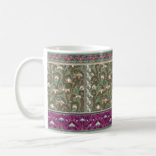Mug Bouteille motif de fleurs de neige Art nouveau