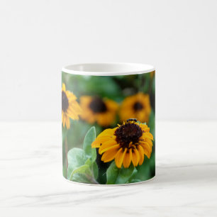 Mug Bouteille photo de fleurs jaunes