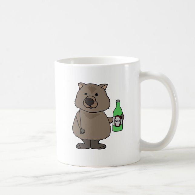 Mug Bouteille potable de wombat drôle de bande (Droite)