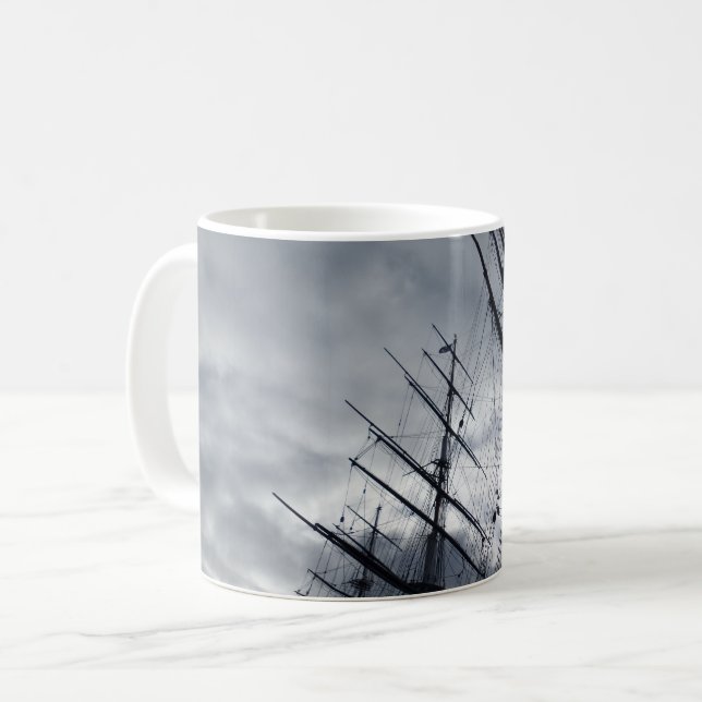 Mug Bouteilles à voile Bouteille de café blanc (Devant gauche)
