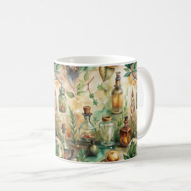 Mug Bouteilles apothécaires vintages Motif (2) (Devant droit)