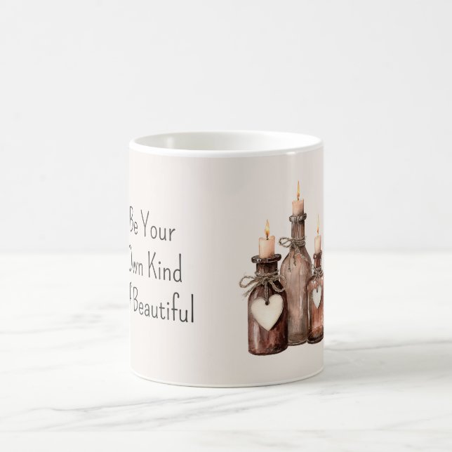 Mug Bouteilles Cœurs Chandelles (Centre)