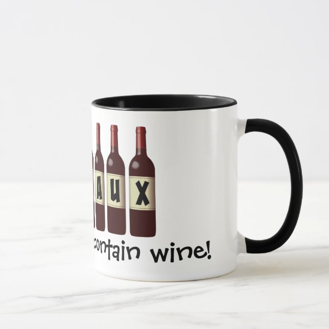 Mug Bouteilles de vin Wineaux : Peut Contenir du vin (Droite)
