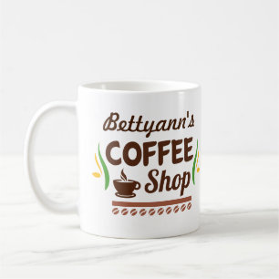 Mug Boutique de café de nom personnalisable