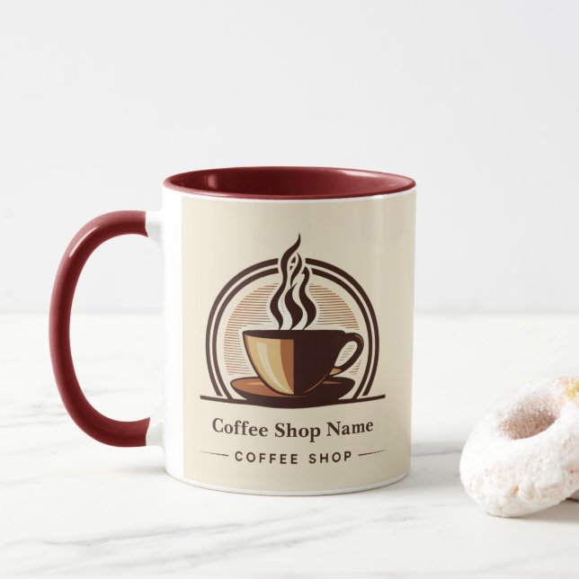 Mug Boutique de café minimal moderne (Avec donut)
