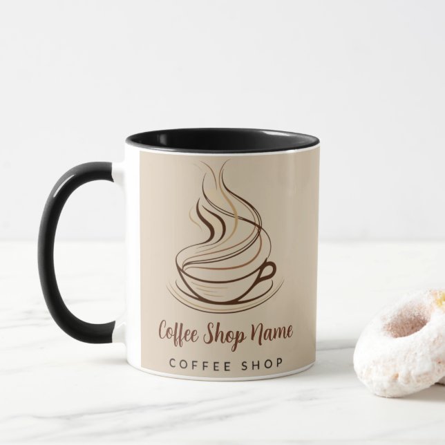 Mug Boutique de café simple moderne boutique professio (Avec donut)
