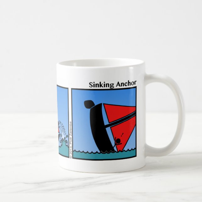 Mug Bouton à Ancre à couler drôle - 107 (Droite)