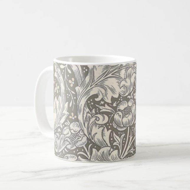 Mug Bouton de bachelier en damas antique de William Mo (Devant gauche)