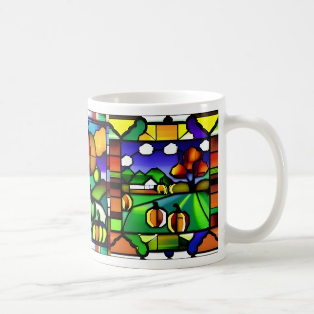 Mug Bouton de Citrouille en verre tendu (Droite)