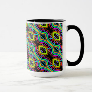 Mug Bouton de design motif noir et coloré