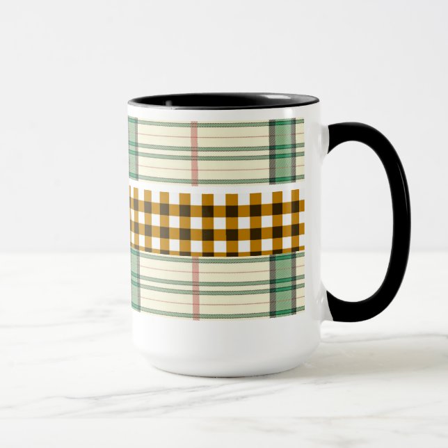 Mug Bouton motif de bandes (Droite)