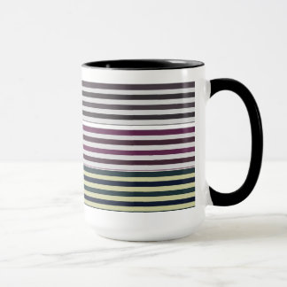 Mug Bouton motif rayé coloré