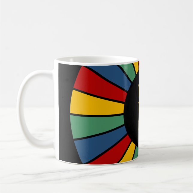 Mug BOUTON RAYS I + votre photo, texte, monogramme (Gauche)