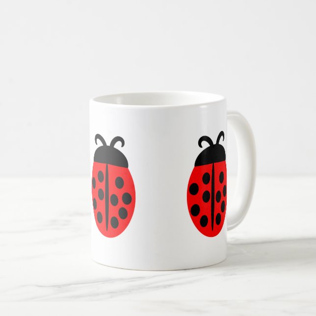 Mug Bouton rouge mignon (Devant droit)