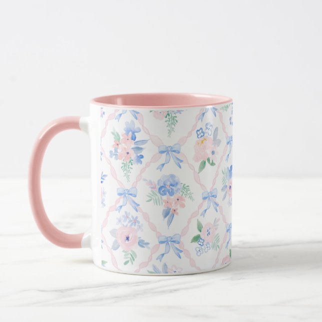 Mug Boutons de fleurs d'aquarelle fleurie fleurie Prep (Gauche)