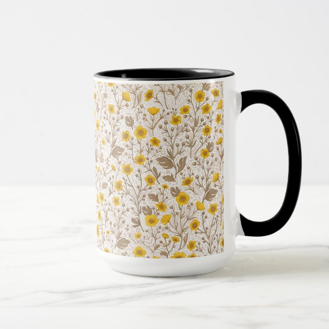 Mug Boutons jaunes et bruns (Droite)