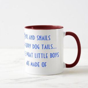 Mug Bouts et escargots et queues de chiot masculines