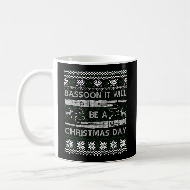 Mug Bouvon Il Fera Noël Jour affreux Jour de Noël Swea (Gauche)