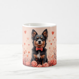 Mug Bovins australiens avec des roses - Saint-Valentin