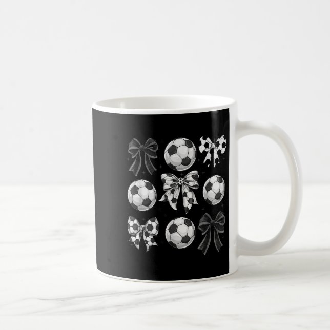 Mug Bow de foot rétro,jour de match,maman de foot coqu (Droite)