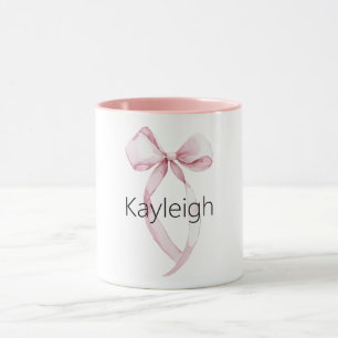 Mug Bow fille rose blanche