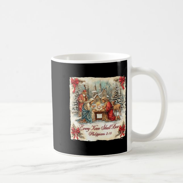 Mug Bow Santa Christmas Nativity Scene Every Knee Shal (Droite)